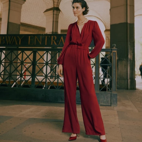 eliza j surplice jumpsuit